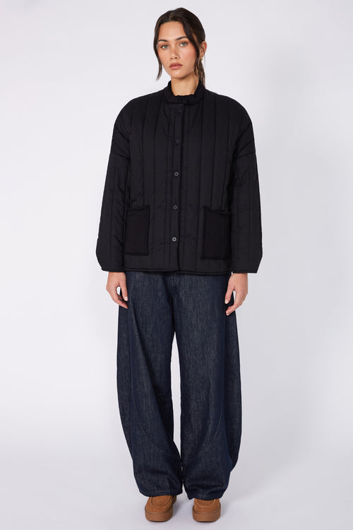 channel jacket / black