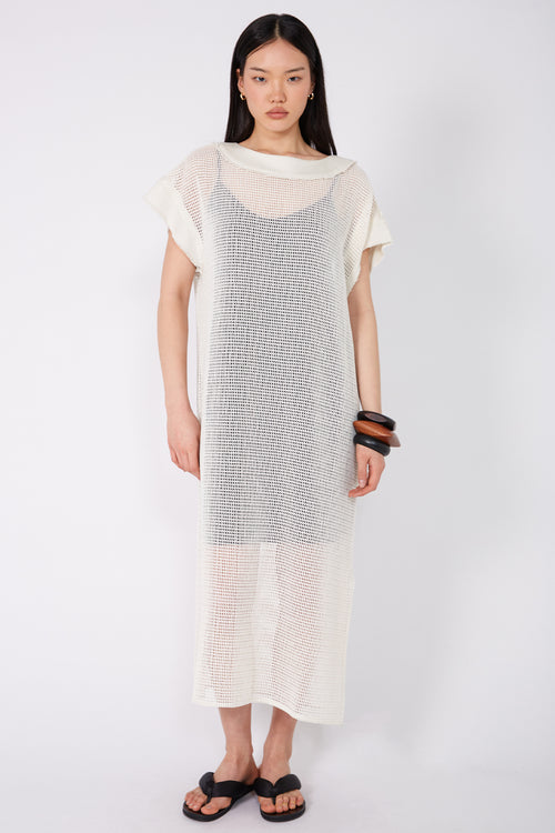 chord mesh midi dress / calico