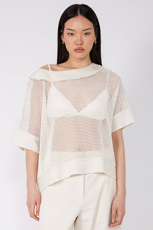 chord mesh top / calico
