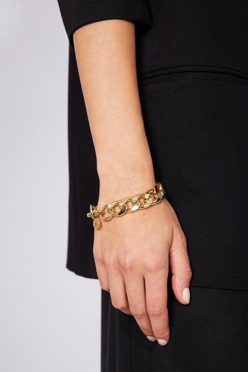 chunky chain bracelet / gold