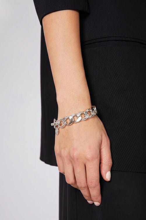 chunky chain bracelet / silver