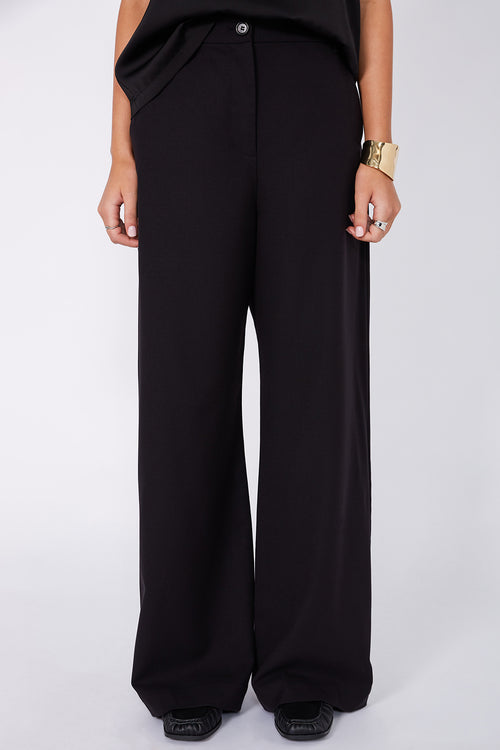 coached tailored pant / black