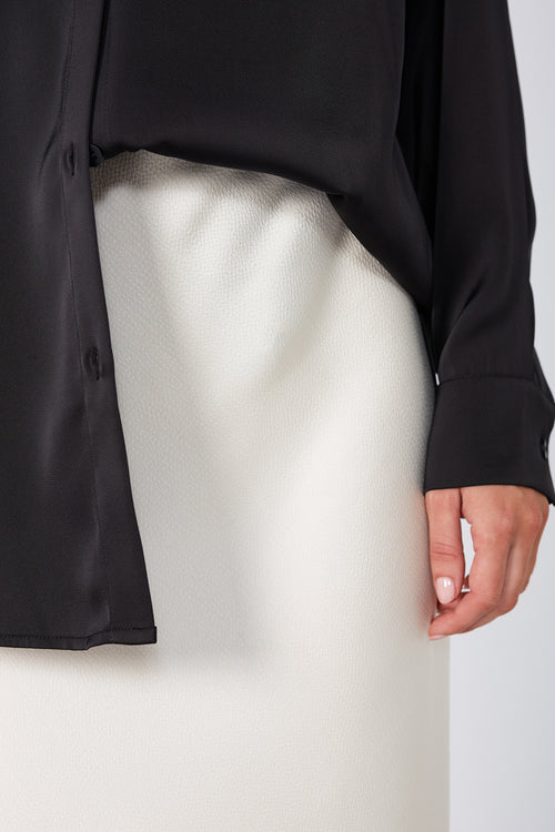 column bias maxi skirt / buttercream