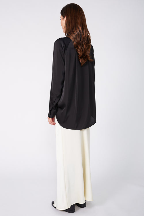 column bias maxi skirt / buttercream