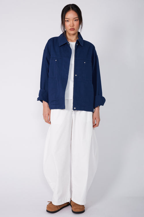 conceal cropped shacket / Biro blue