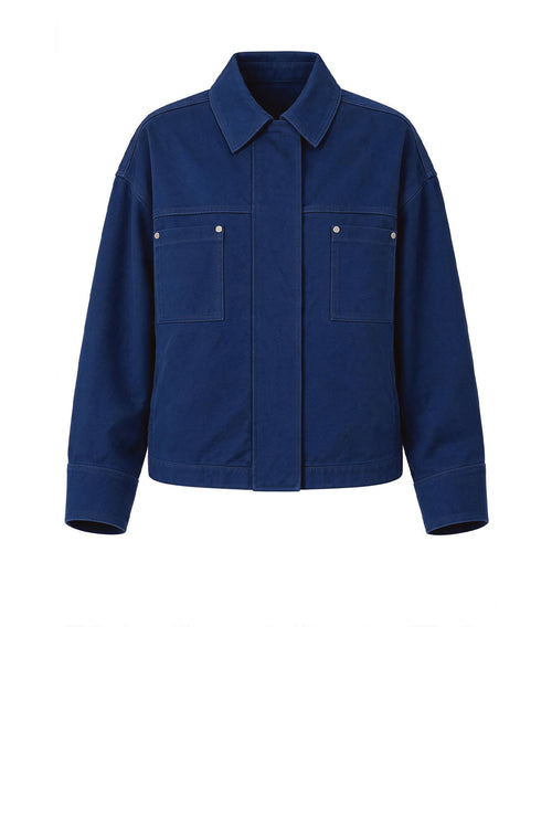 conceal cropped shacket / Biro blue