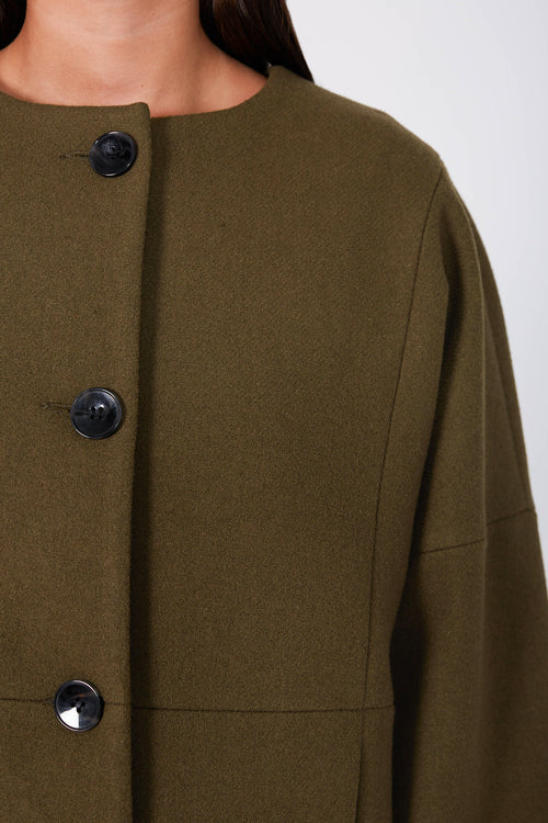 cres coat / olive marle