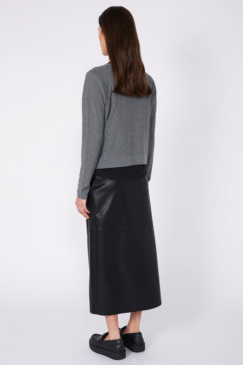 crisp cardi / grey marle