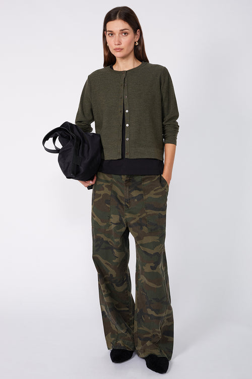 crisp cardi / khaki
