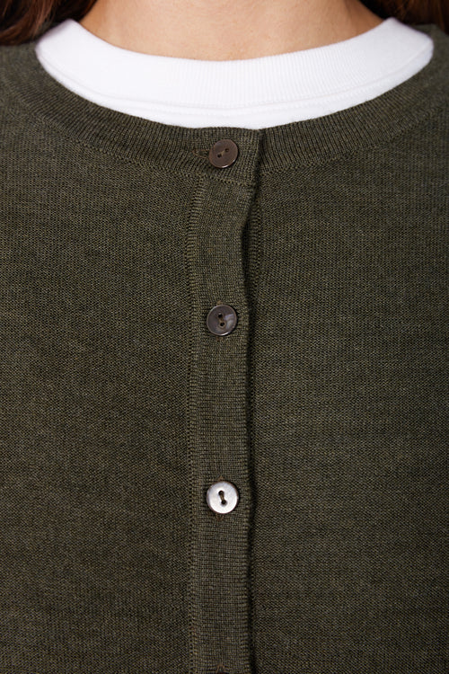 crisp cardi / khaki