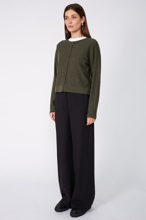 crisp cardi / khaki