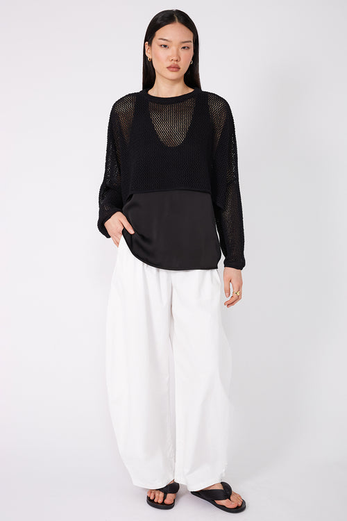 croppy crochet sleeve / black