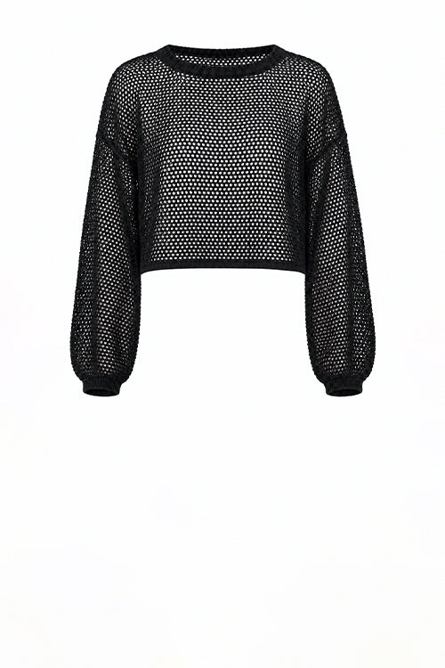 croppy crochet sleeve / black