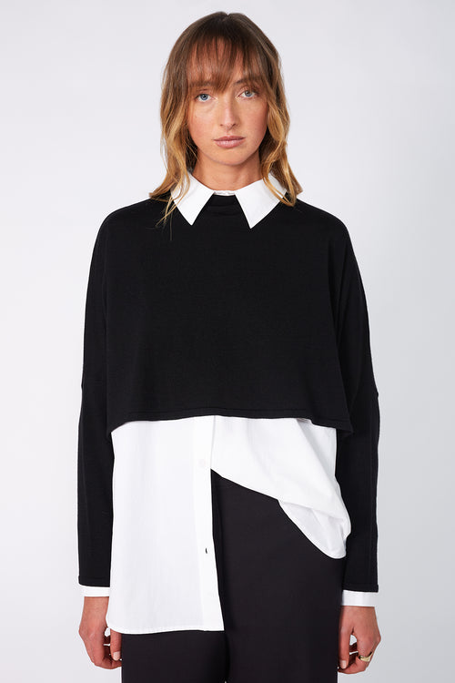 croppy merino sleeve / black