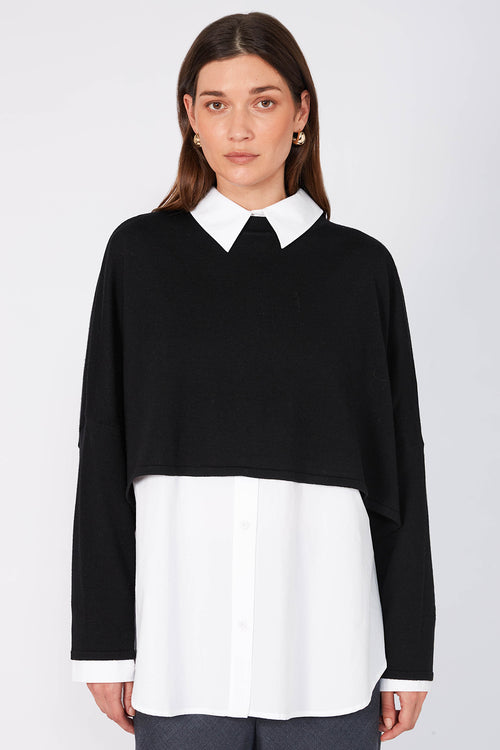 croppy merino sleeve / black
