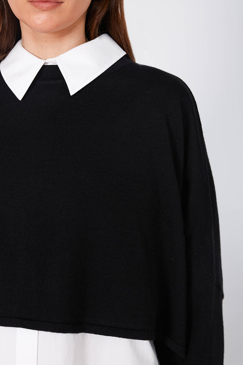 croppy merino sleeve / black
