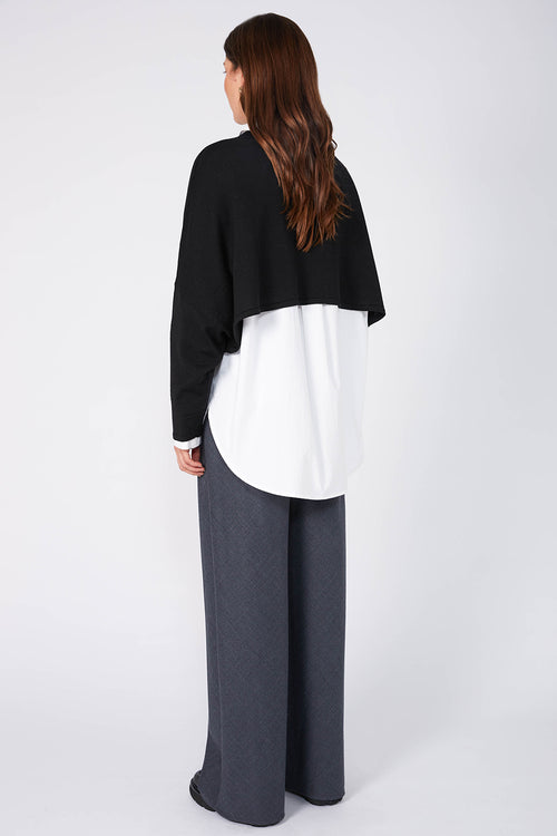 croppy merino sleeve / black