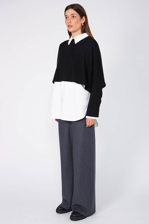 croppy merino sleeve / black