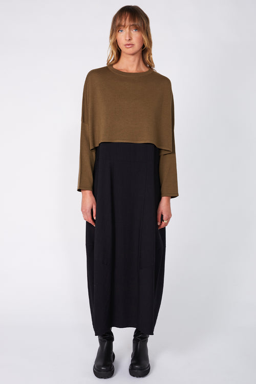 croppy merino sleeve / toffee