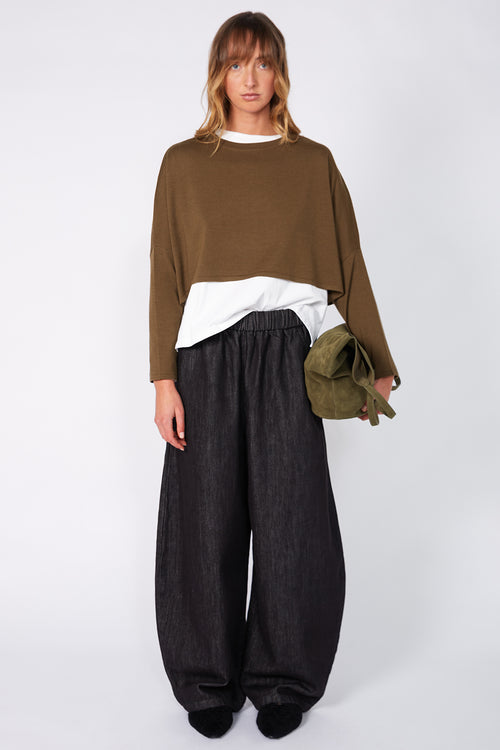 croppy merino sleeve / toffee