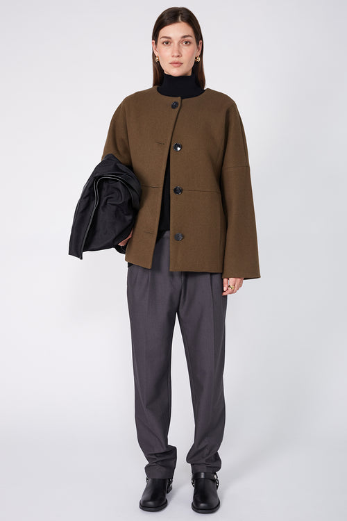 custom pant / charcoal marle