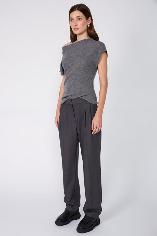 custom pant / charcoal marle