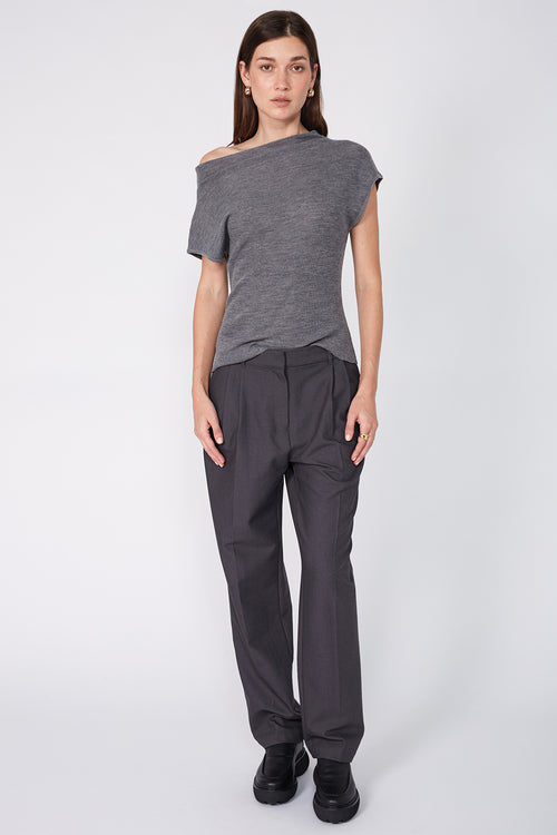 custom pant / charcoal marle