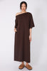 direction midi dress / chocolate brown