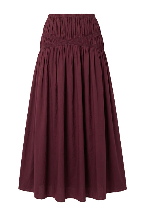 disperse skirt / dark plum
