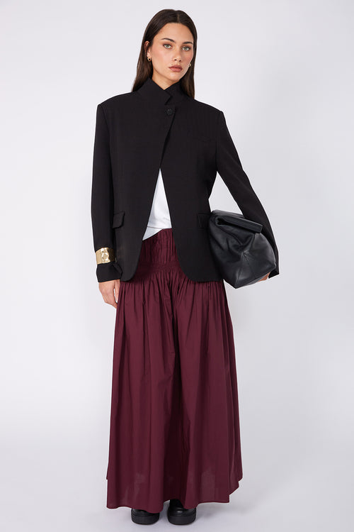 disperse skirt / dark plum