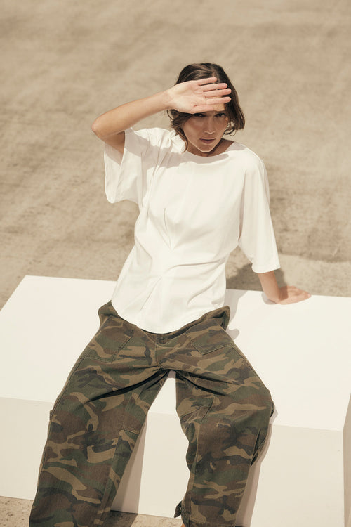 inquiry jean / khaki camo denim