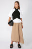 drift skirt / camel|white stripe