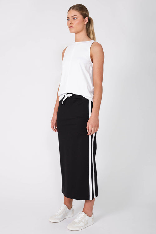 cinder skirt / black|white