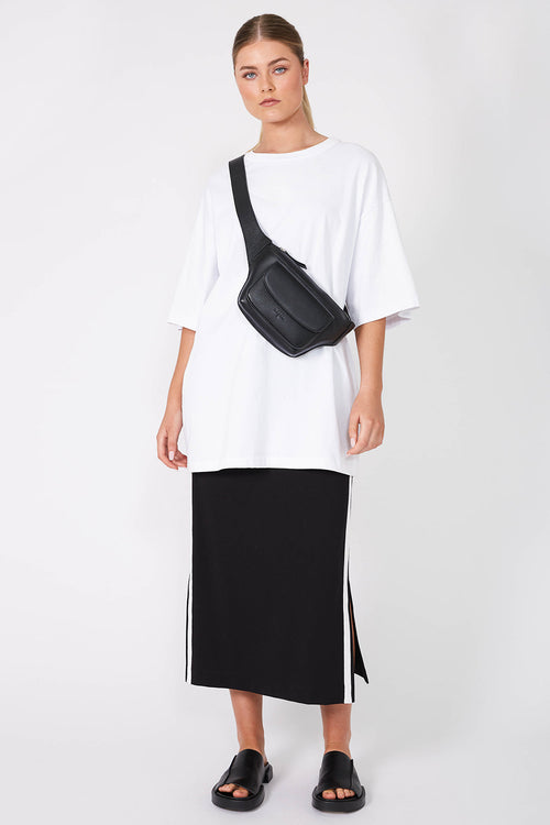 cinder skirt / black|white