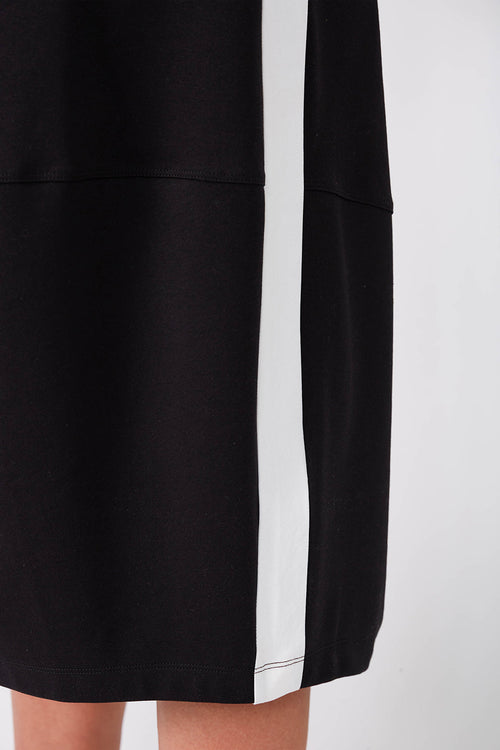 gains short sleeve spin dress / black|white