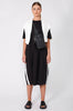 gains short sleeve spin dress / black|white