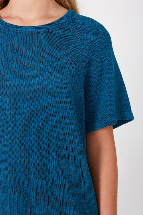 jet tee sweater / teal blue