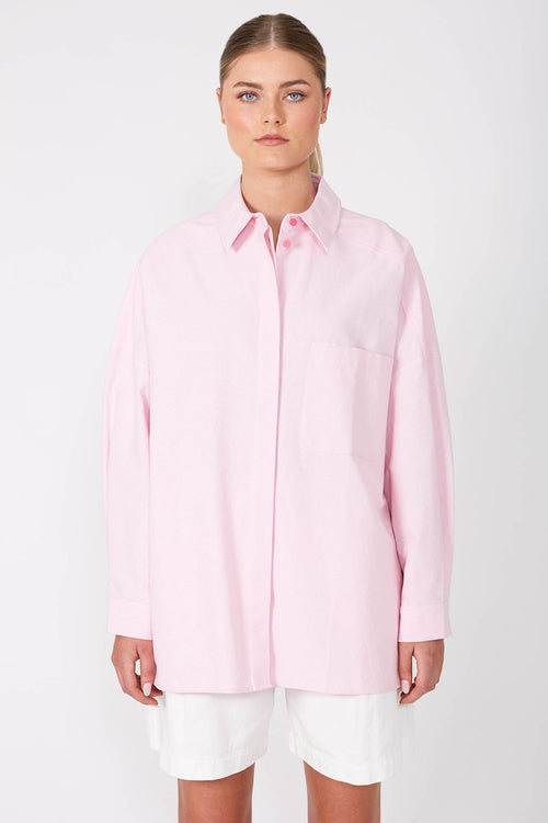 tabard shirt / flossed Pink