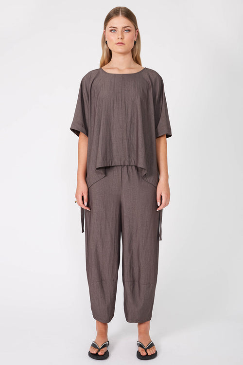 resume tee / chocolate melange