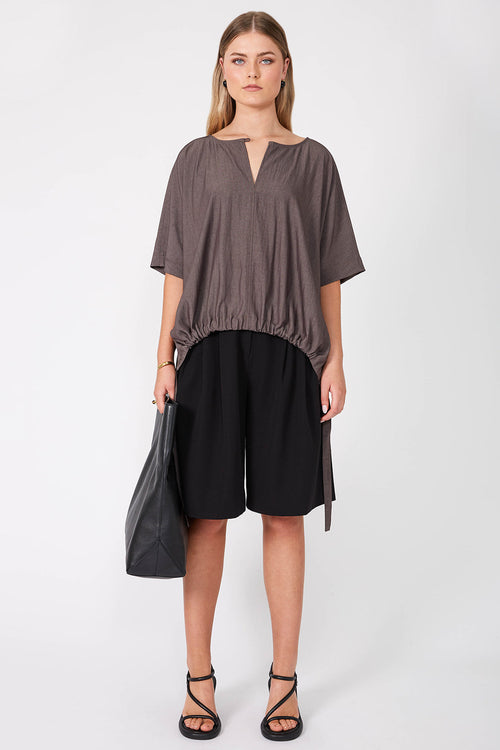 resume tee / chocolate melange