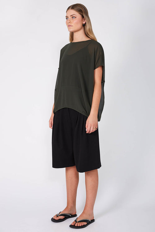 spin tee / artillery green