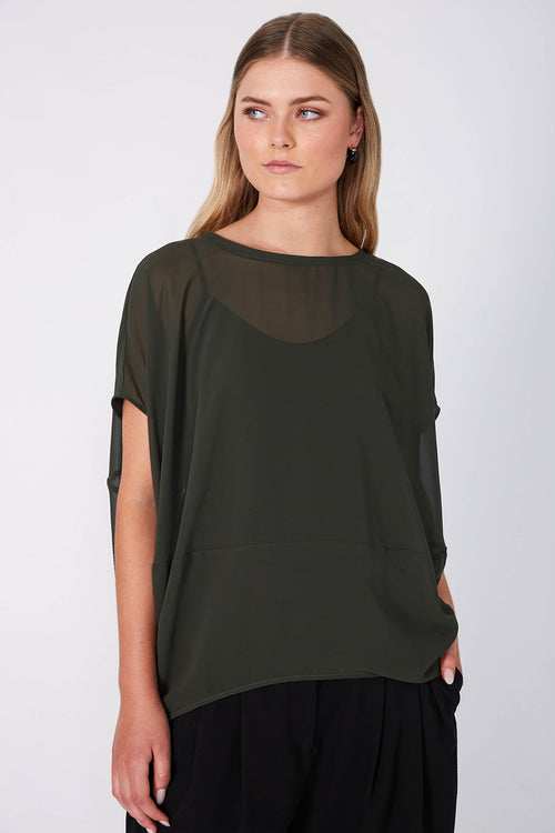spin tee / artillery green