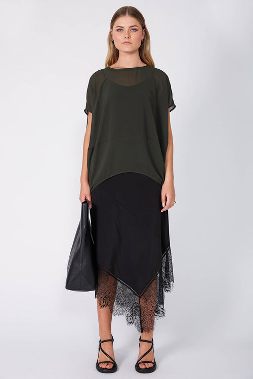 spin tee / artillery green