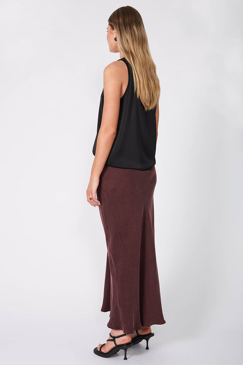 column bias maxi skirt / sangria