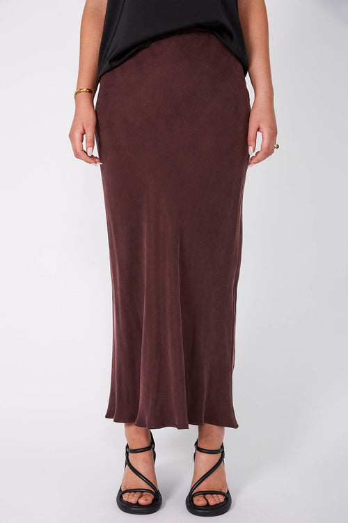 column bias maxi skirt / sangria