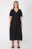 pitch midi dress / black