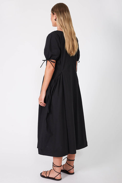 pitch midi dress / black
