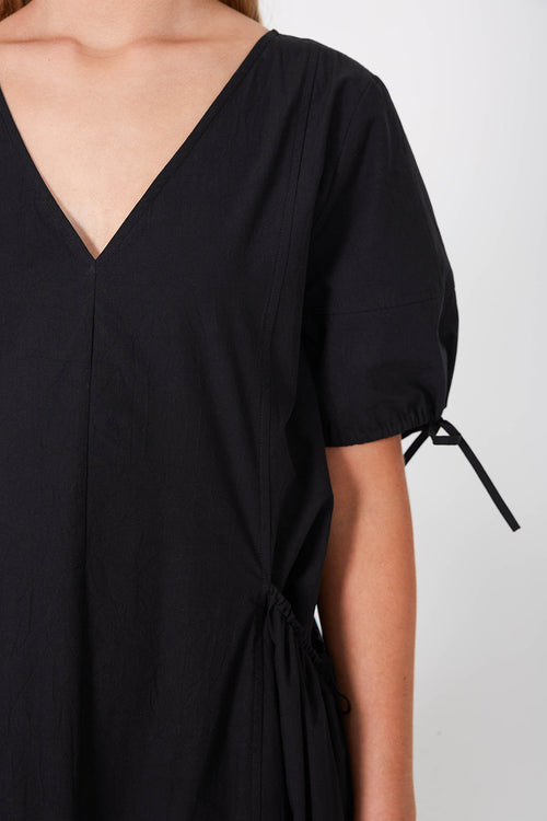 pitch midi dress / black