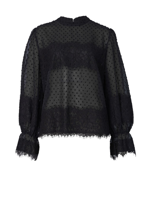 embellished top / black