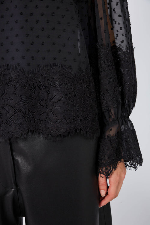 embellished top / black
